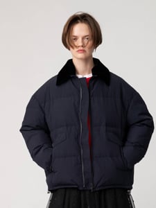 ベロアカラー ダウンジャケット 詳細画像 navy 1